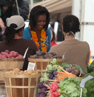 Michelle Obama at White House Farmer's Market