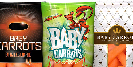 Baby carrots mockup