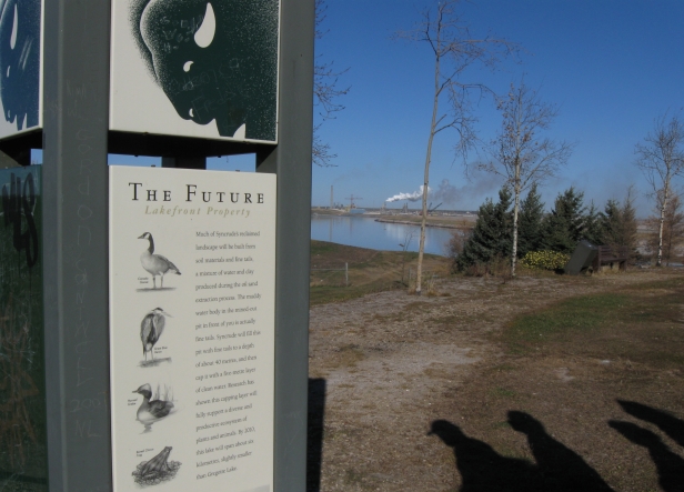 Lakefront property sign