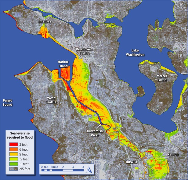 Seattle sea rise