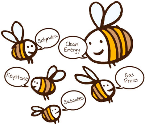 bees saying buzzwords