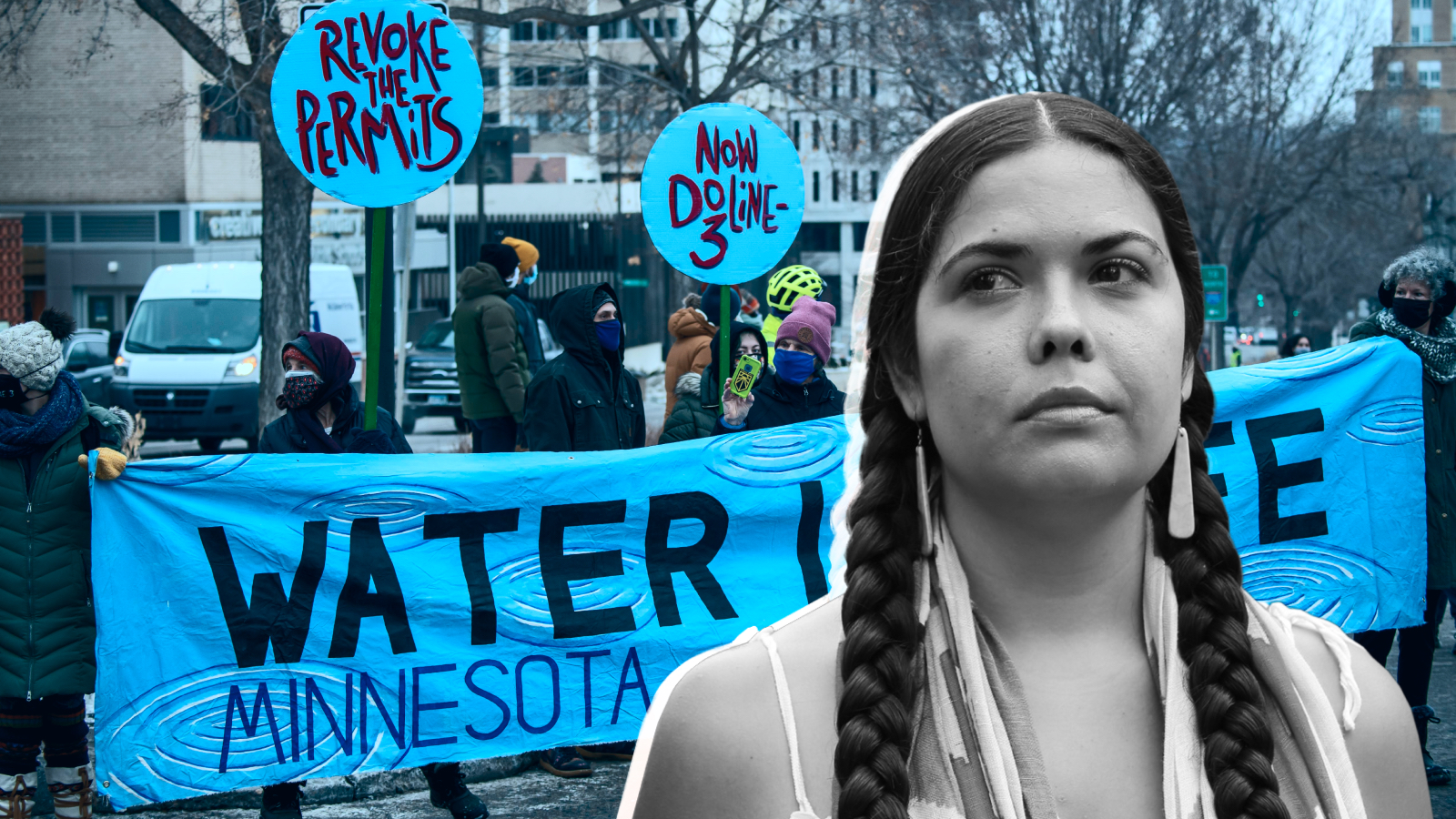 Indigenous attorney Tara Houska stands against the Line 3 pipeline in Minnesota.