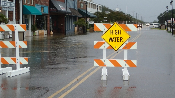 King tide flooding in Beaufort, N.C. in the fall of 2015.