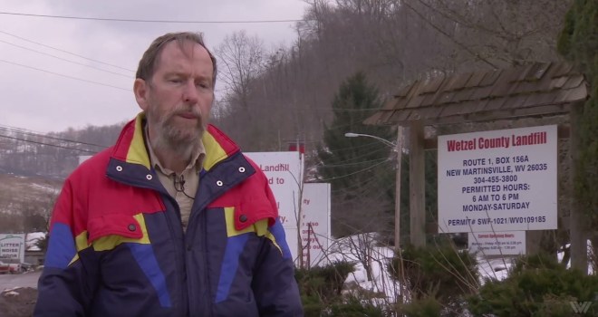 Bill Hughes, chairman of the Wetzel County Solid Waste Authority, speaks about radioactive waste handling at Wetzel County Landfill in West Virginia.