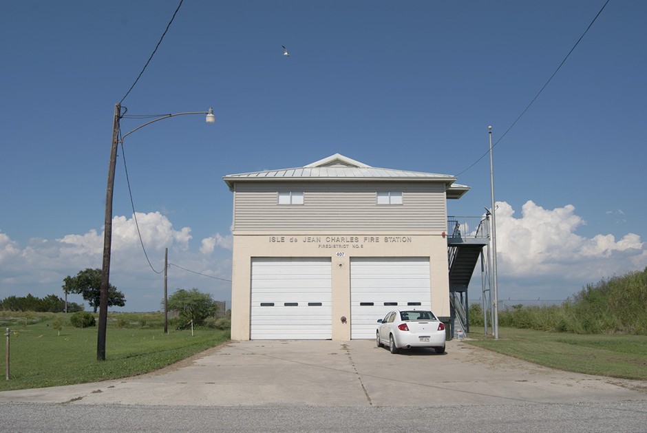 Isle de Jean Charles Fire Station, Island Road, Louisiana.
