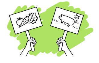vegan meat protest