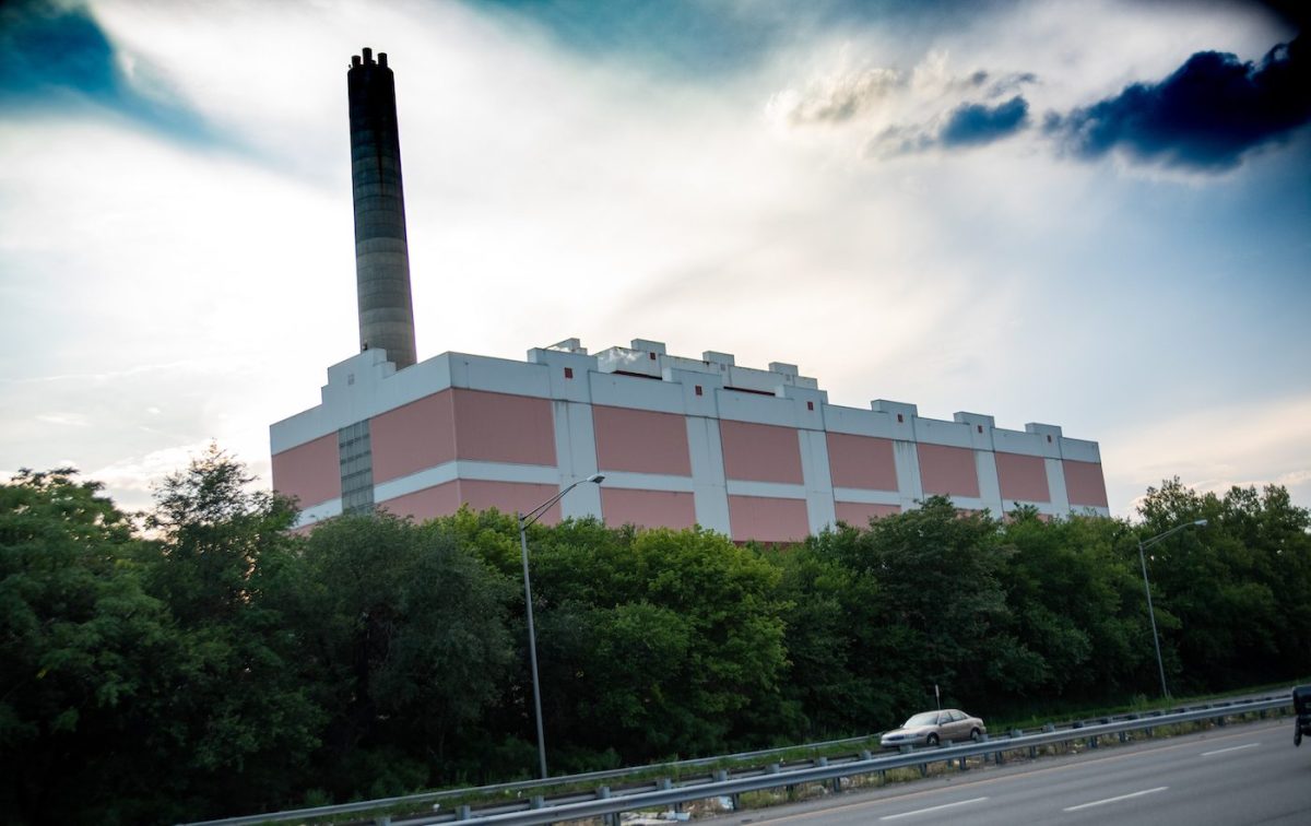 photo taken of covanta waste incineration facility in Camden, New Jersey
