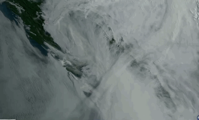 Satellite photos of California on fire
