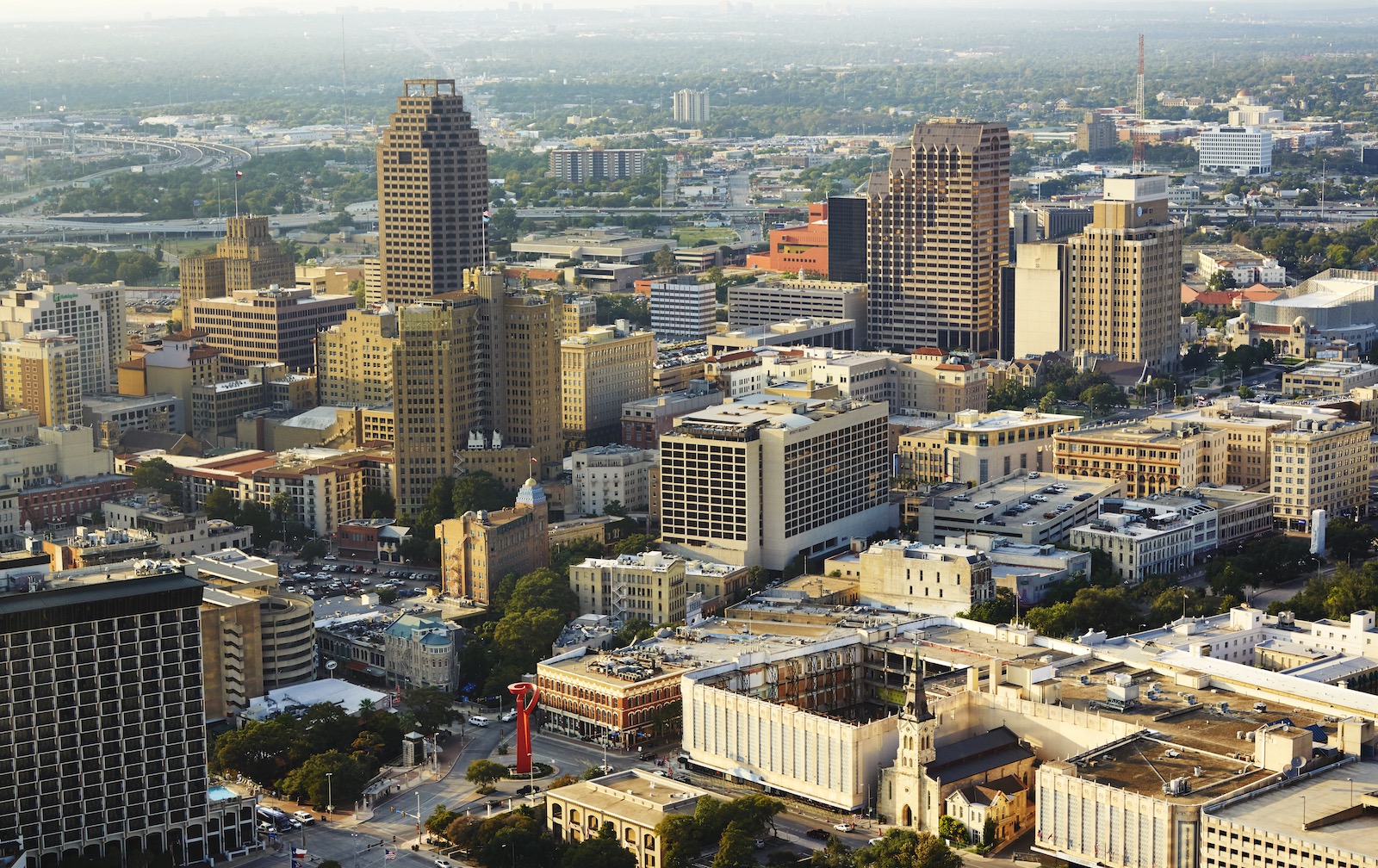 City skyline of San Antonio.