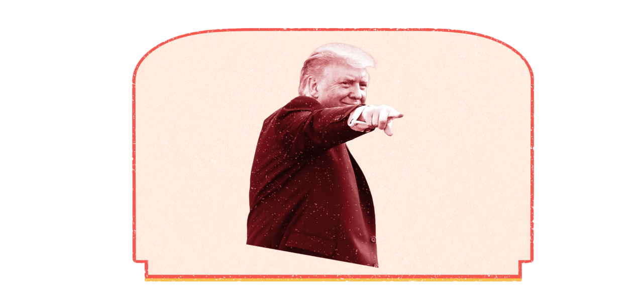 Trump pointing finger