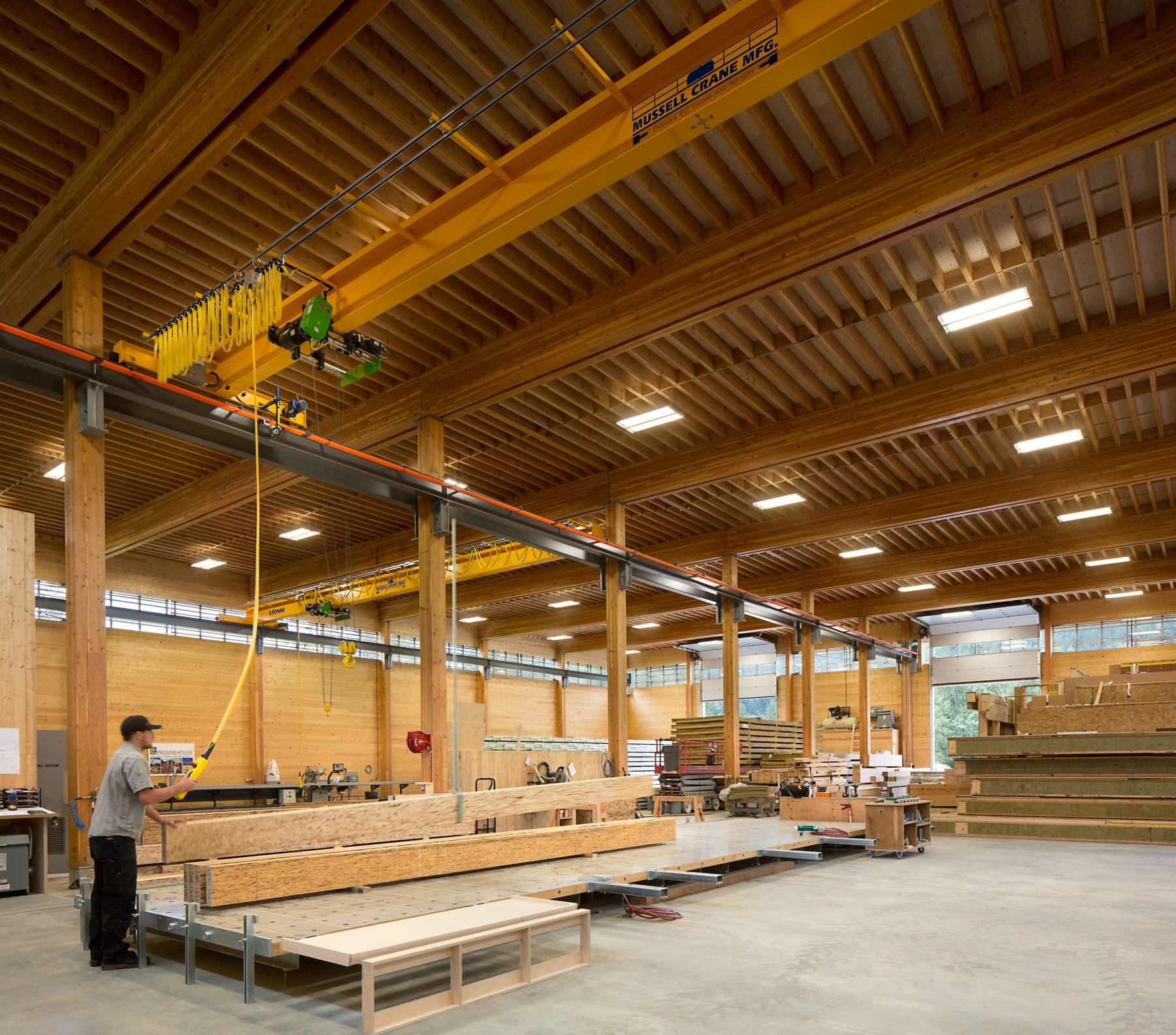 timber house construction emissions BC Passive House Factory