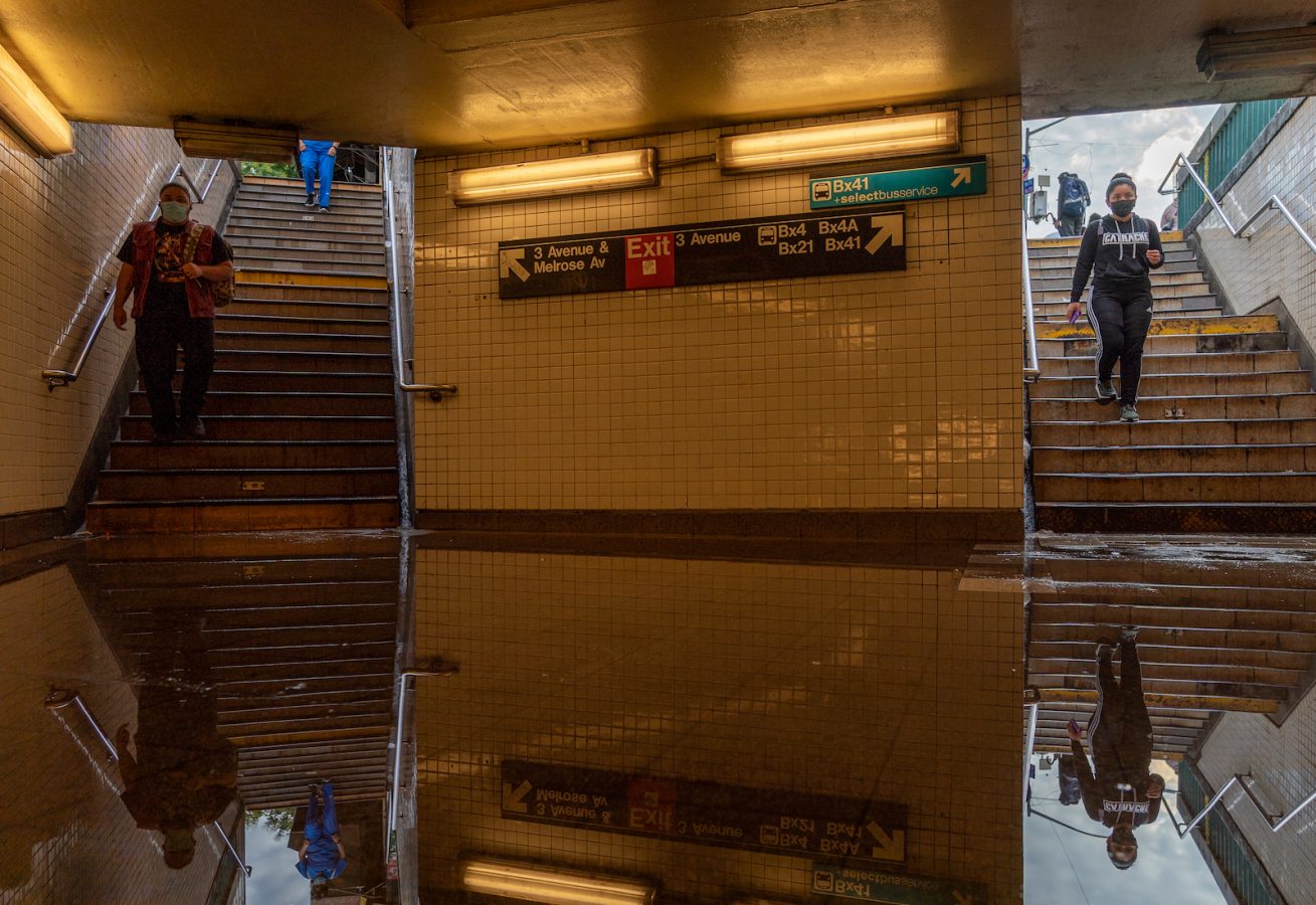Flooding in a New York City subway.
